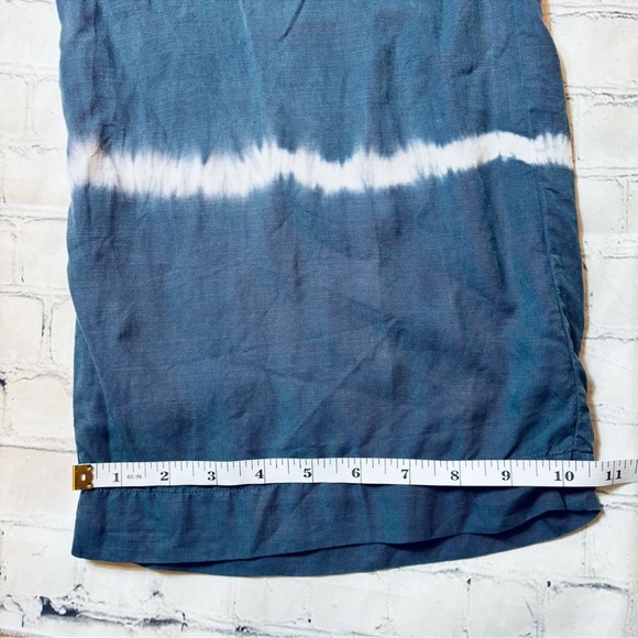 Cloth & Stone Anthropologie Gray Tie Dye Smocked Waist Wide Leg Pull On Pants M - Picture 8 of 11